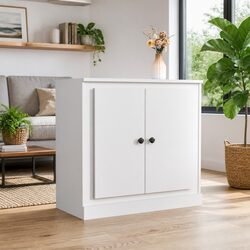 Reliable White Sideboard Storage Solution 70x35.5x67.5 cm