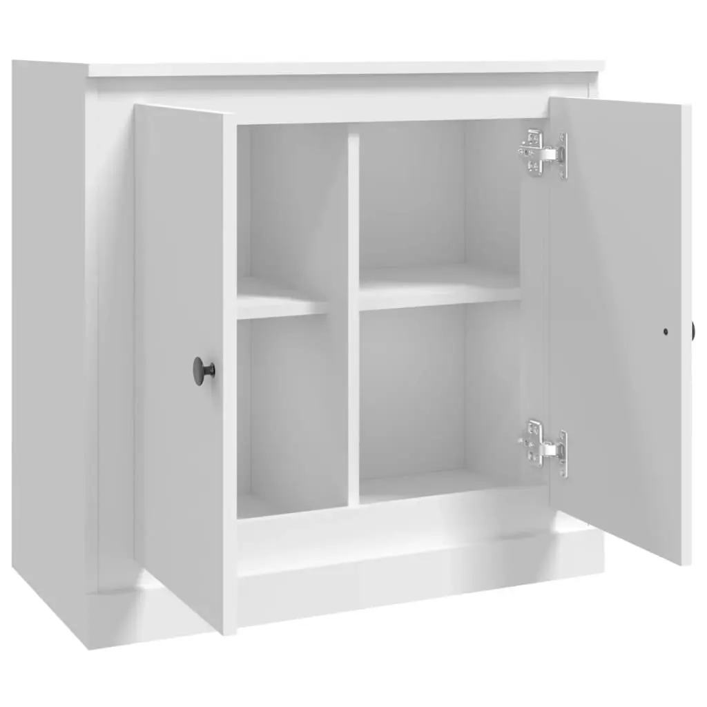 White Sideboard Storage Cabinet 70x35.5x67.5 cm Engineered Wood Home Furniture
