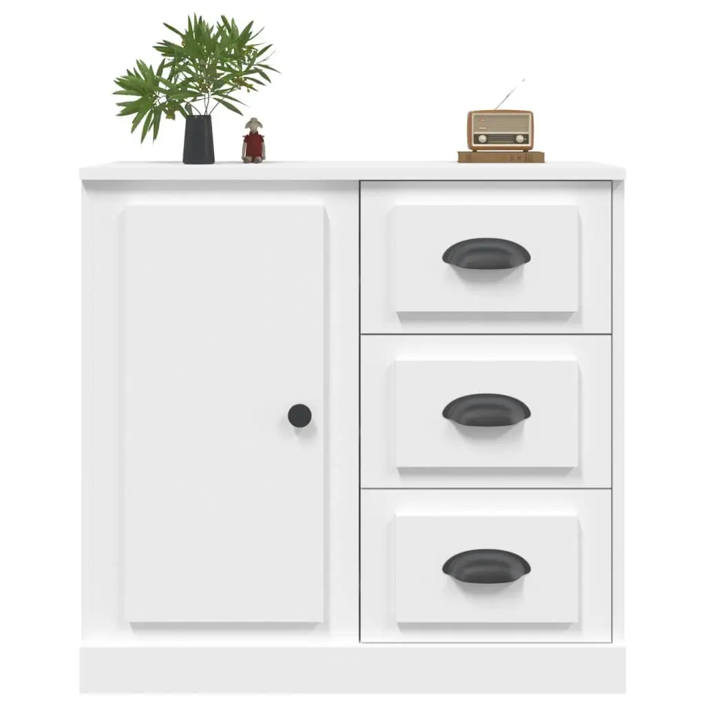 Sideboard Storage Cabinet 70x35.5x67.5 cm White Engineered Wood Furniture