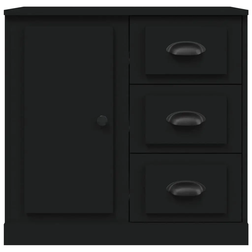 Sideboard Storage Cabinet Engineered Wood Buffet 70x35.5x67.5cm Black