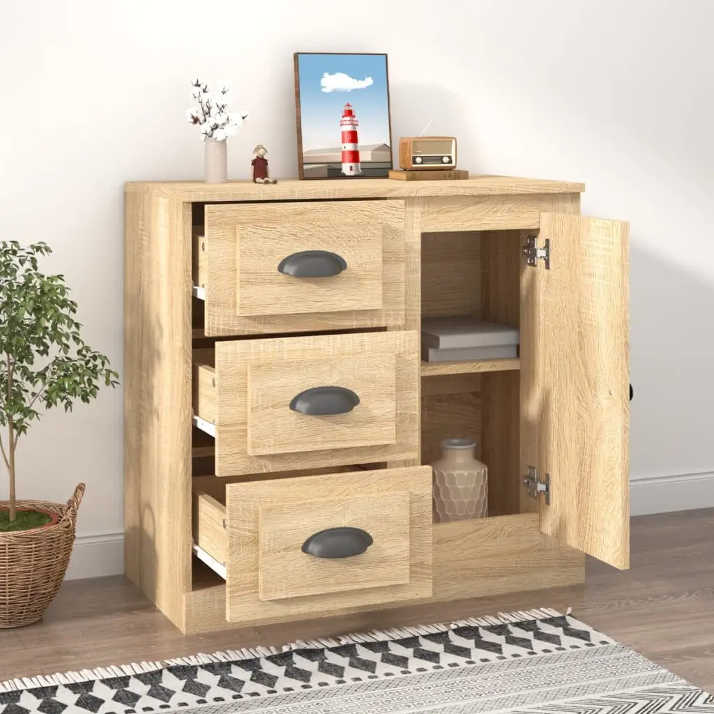 Sideboard Storage Cabinet Engineered Wood 70x35.5x67.5 cm Brown