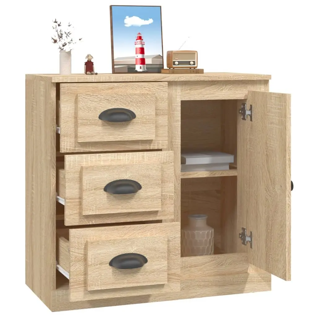 Sideboard Storage Cabinet Engineered Wood 70x35.5x67.5 cm Brown