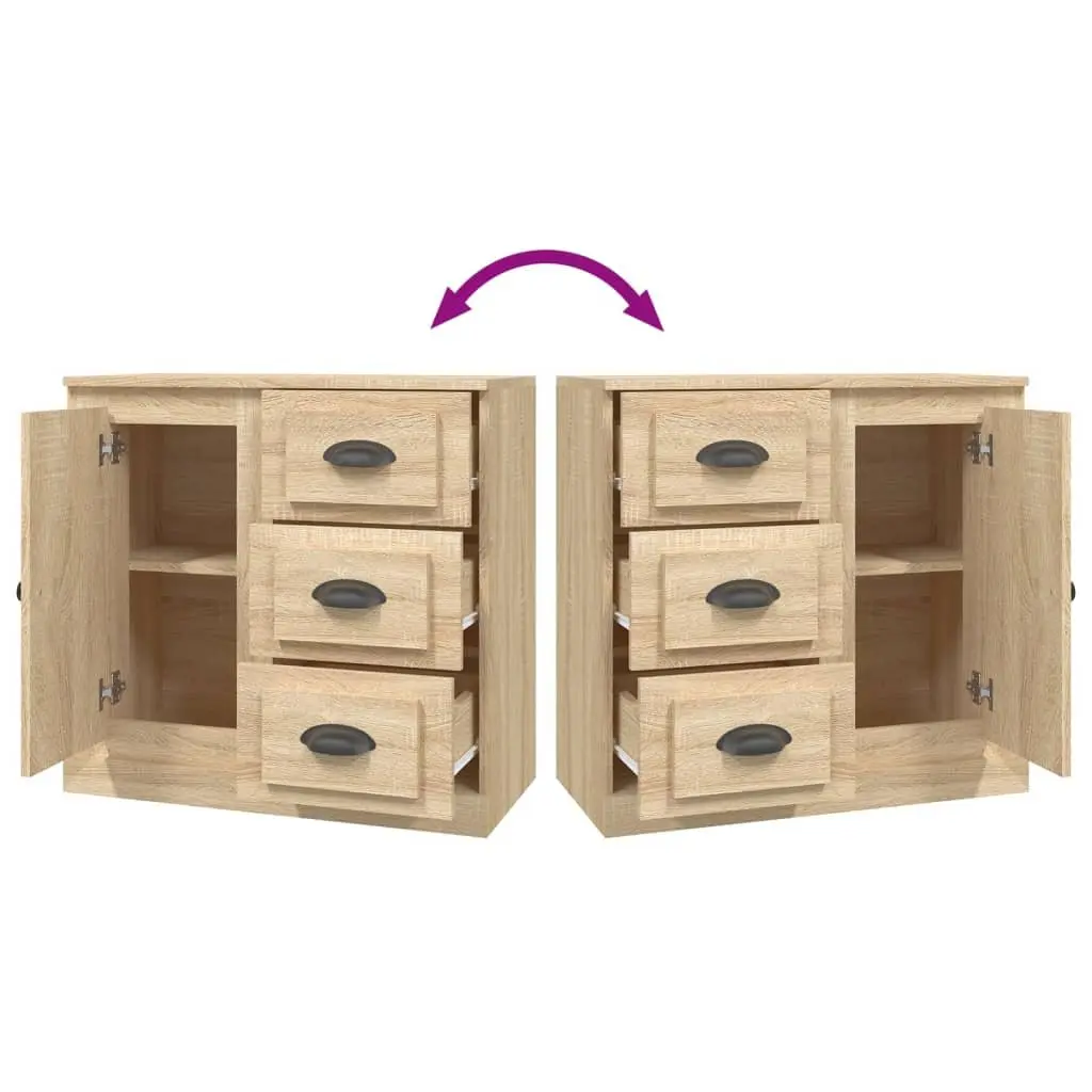 Sideboard Storage Cabinet Engineered Wood 70x35.5x67.5 cm Brown