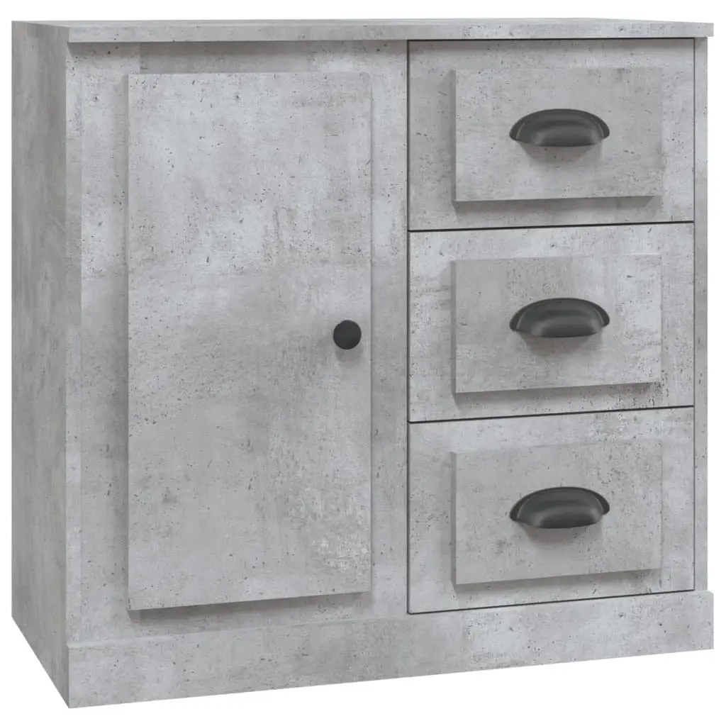 Sideboard Storage Cabinet Engineered Wood Buffet Display Unit 70 x 35.5 x 67.5 cm Grey
