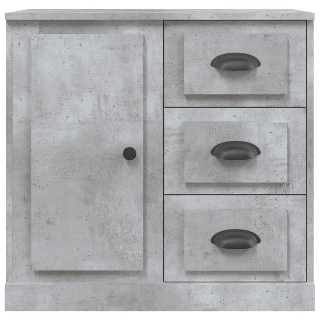 Sideboard Storage Cabinet Engineered Wood Buffet Display Unit 70 x 35.5 x 67.5 cm Grey