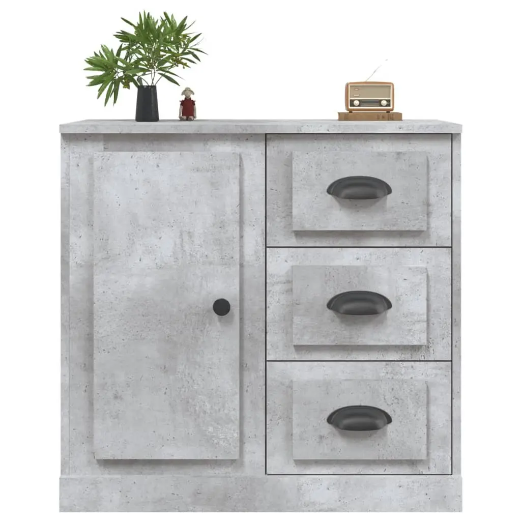 Sideboard Storage Cabinet Engineered Wood Buffet Display Unit 70 x 35.5 x 67.5 cm Grey