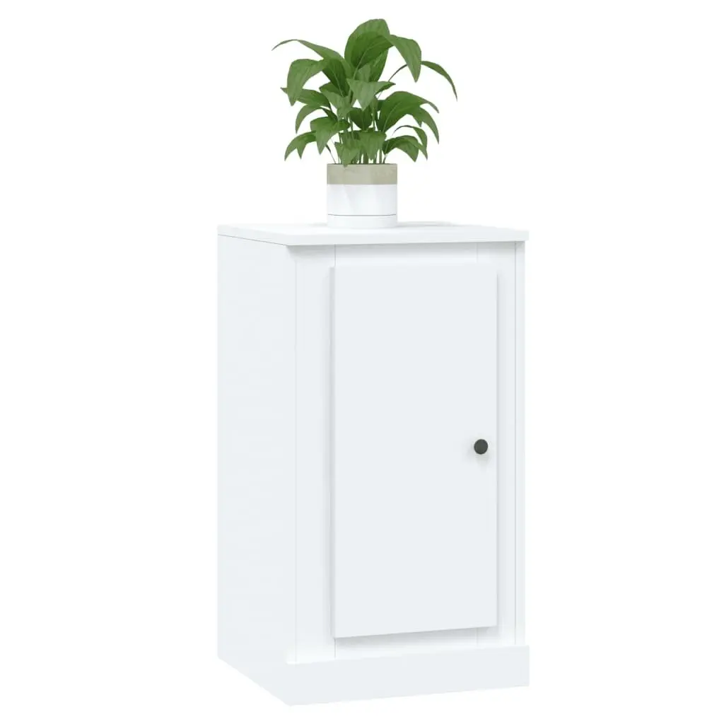 Sideboards Storage Cabinet 2 pcs White Engineered Wood Home Furniture