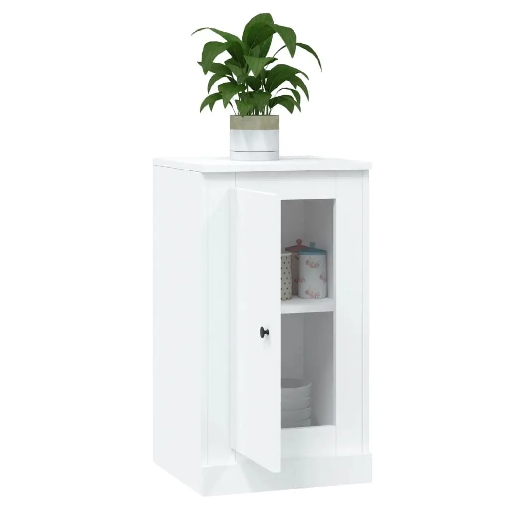 Sideboards Storage Cabinet 2 pcs White Engineered Wood Home Furniture