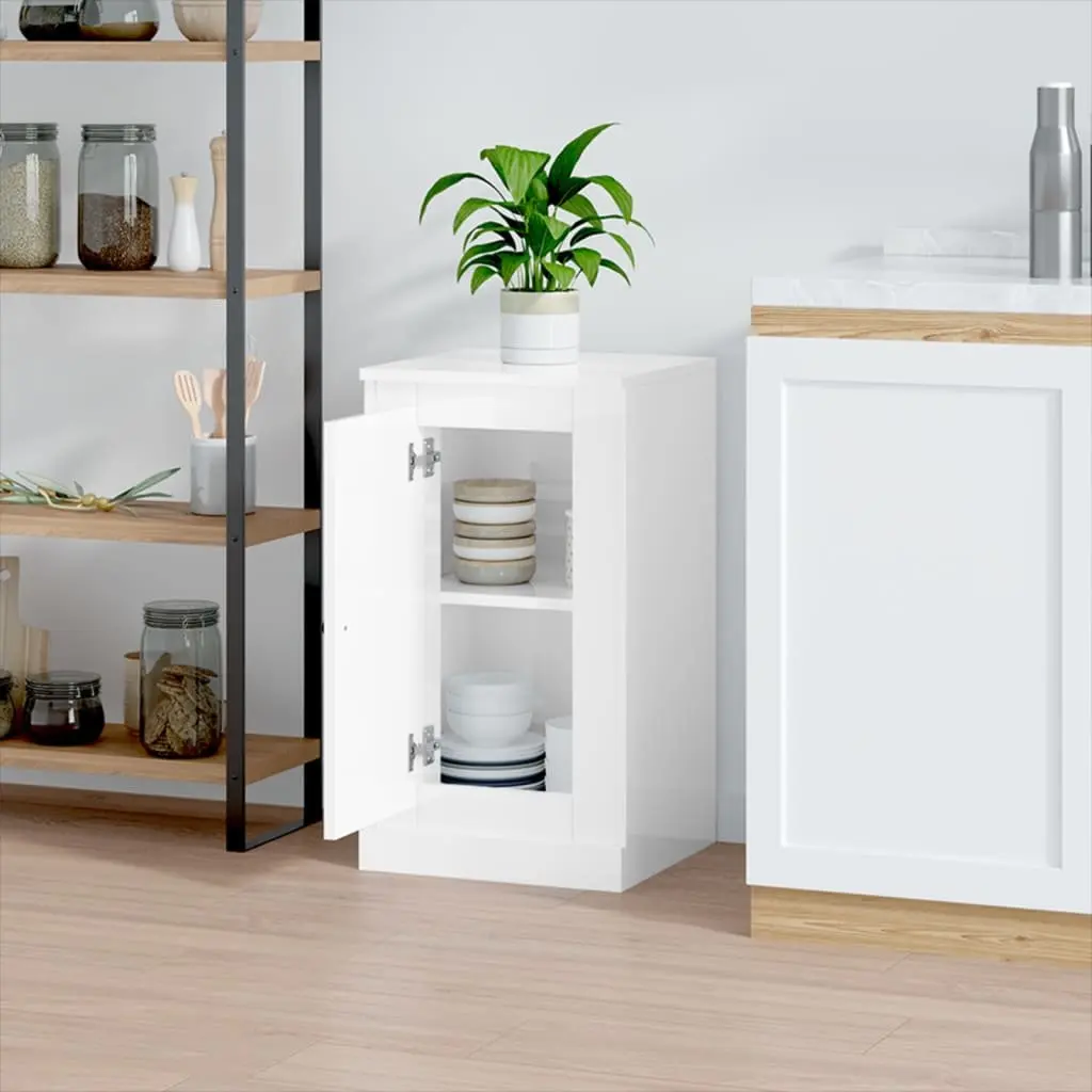 Sideboard with High Gloss Finish and Storage