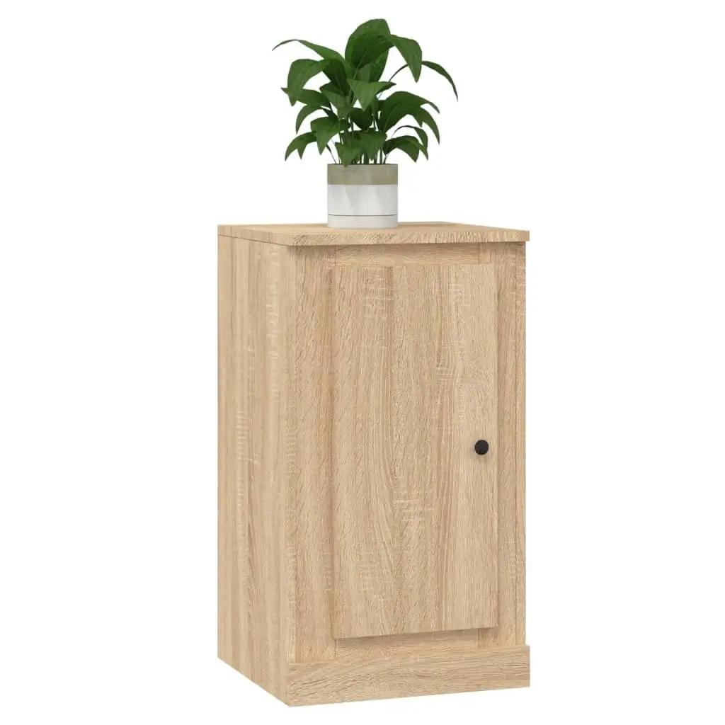 Sideboards Storage Cabinet 2 pcs Brown Engineered Wood Display Unit