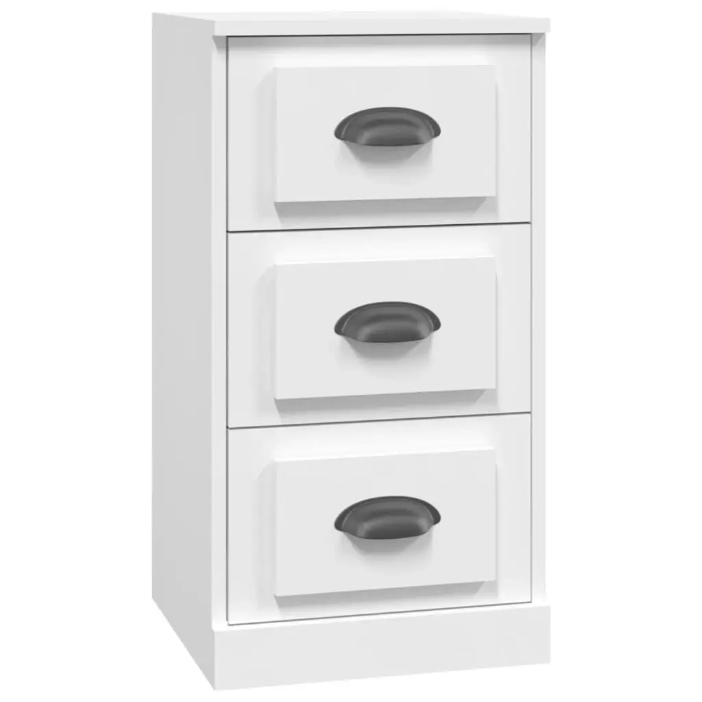 White Sideboard Cabinet Storage Furniture Engineered Wood Buffet Display Unit