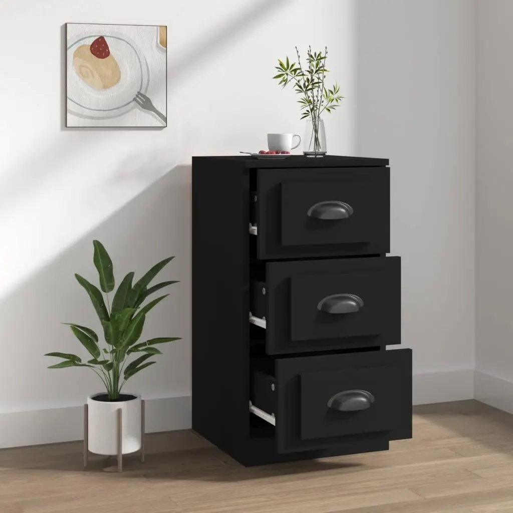 Black Sideboard with Ample Storage Capacity