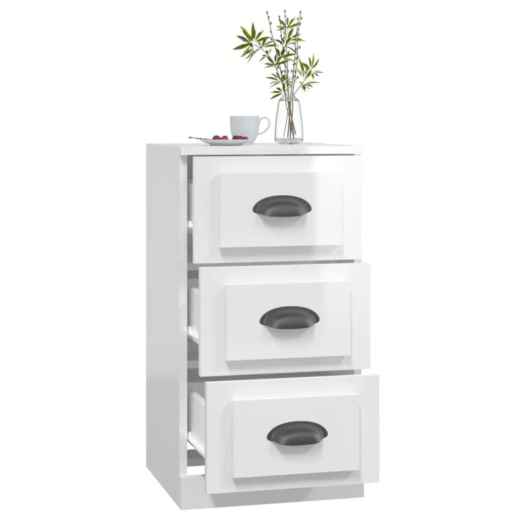 White Sideboard with Storage Capacity