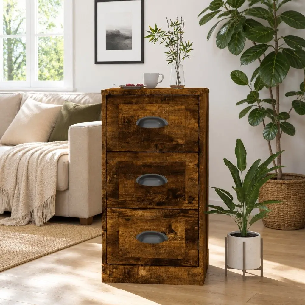 Sideboard Storage Cabinet Display Furniture 36x35.5x67.5cm Brown Engineered Wood