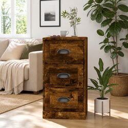 Reassuringly Sturdy Brown Engineered Wood Sideboard