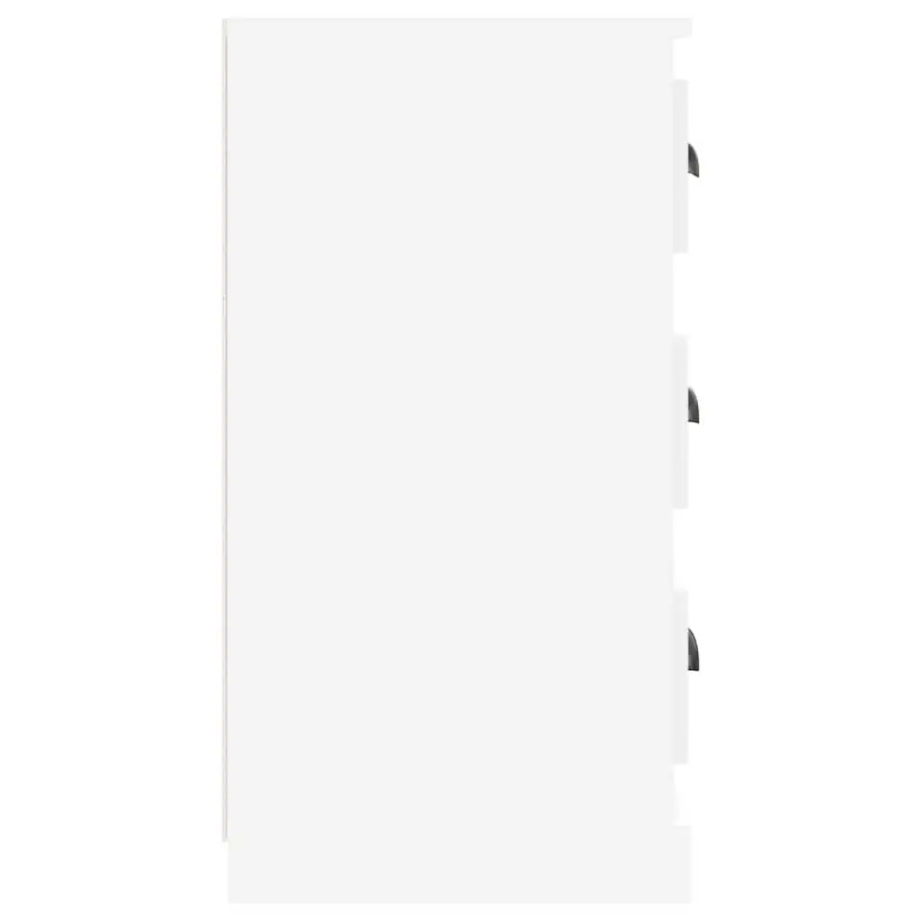Sideboard Cabinet Storage Buffet Engineered Wood 70cm White High Gloss