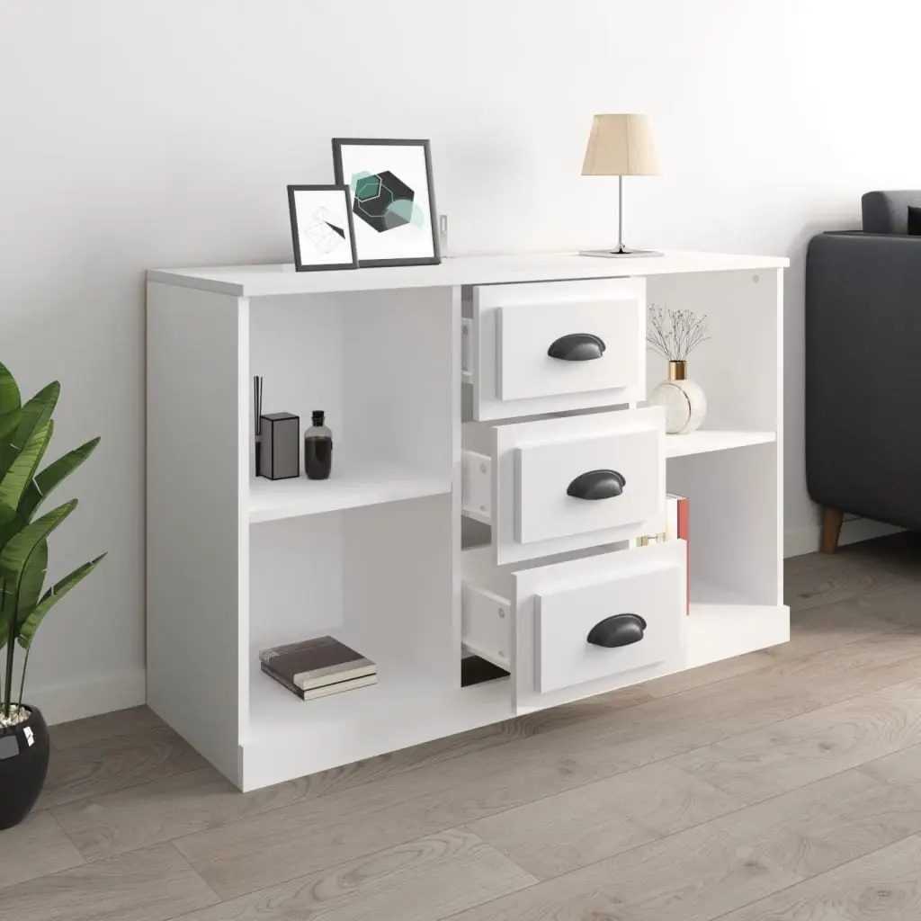 Sideboard Cabinet Storage Buffet Engineered Wood 104.5x35.5x67.5cm White
