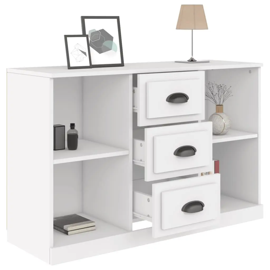 Sideboard Cabinet Storage Buffet Engineered Wood 104.5x35.5x67.5cm White