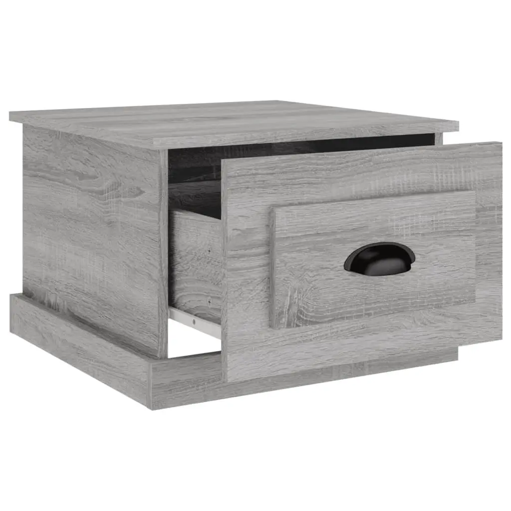 Coffee Table Grey Sonoma Storage Drawer 50x50x35 cm