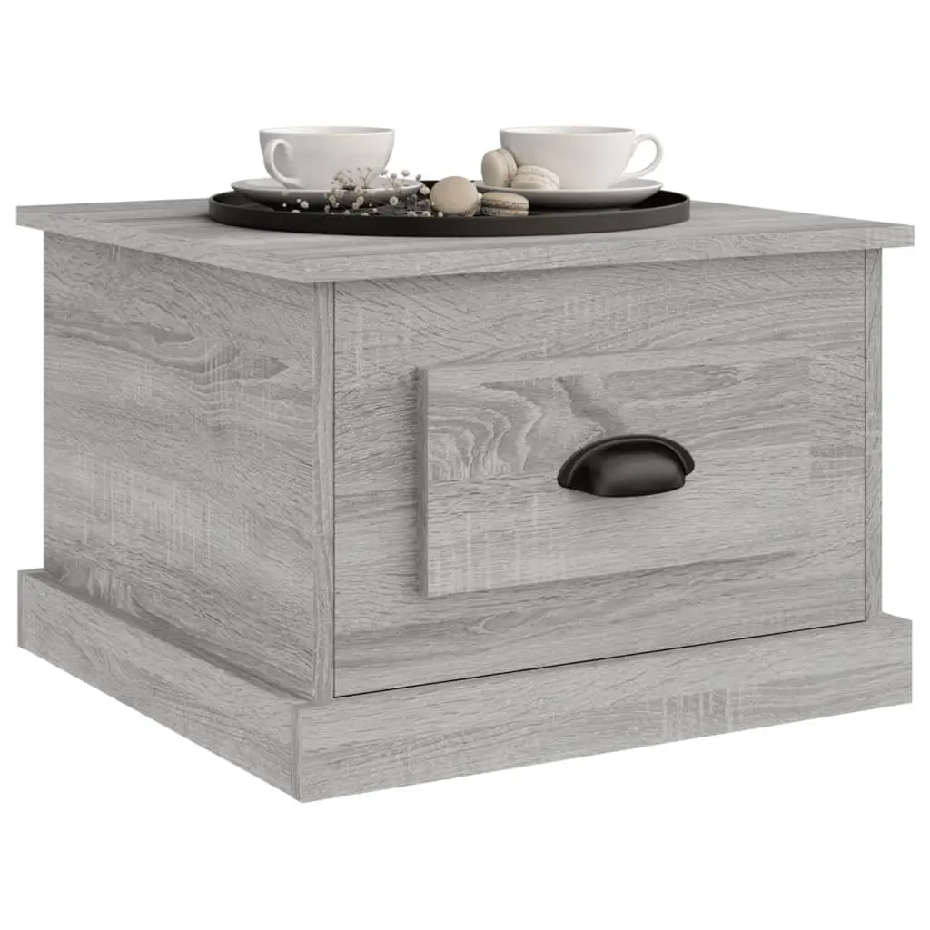 Coffee Table Grey Sonoma Storage Drawer 50x50x35 cm