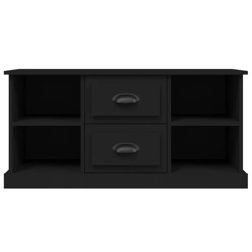 TV Cabinet Storage Unit Black 99.5x35.5x48 cm with Drawers and Shelves