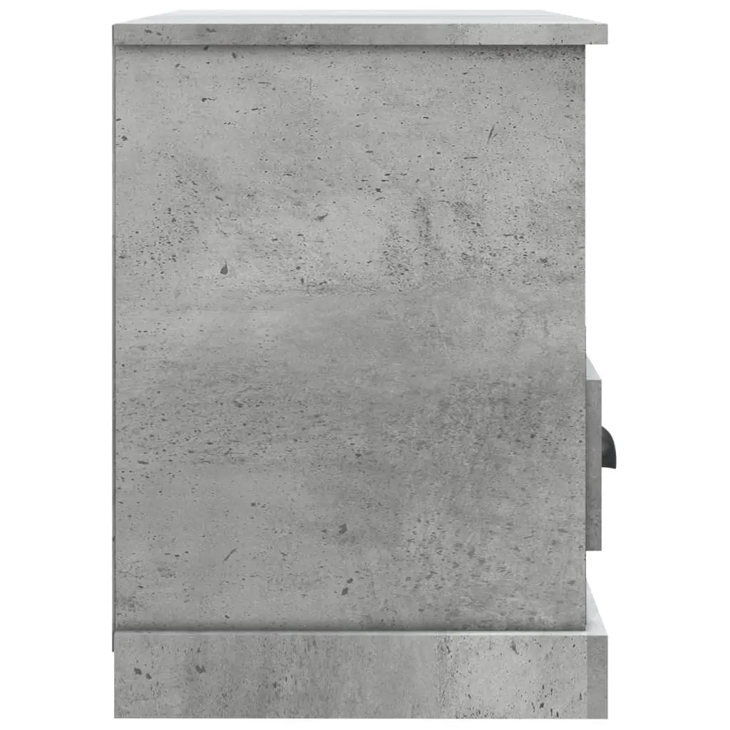 TV Cabinet Storage Unit Grey 2 Drawers 2 Open Compartments Engineered Wood