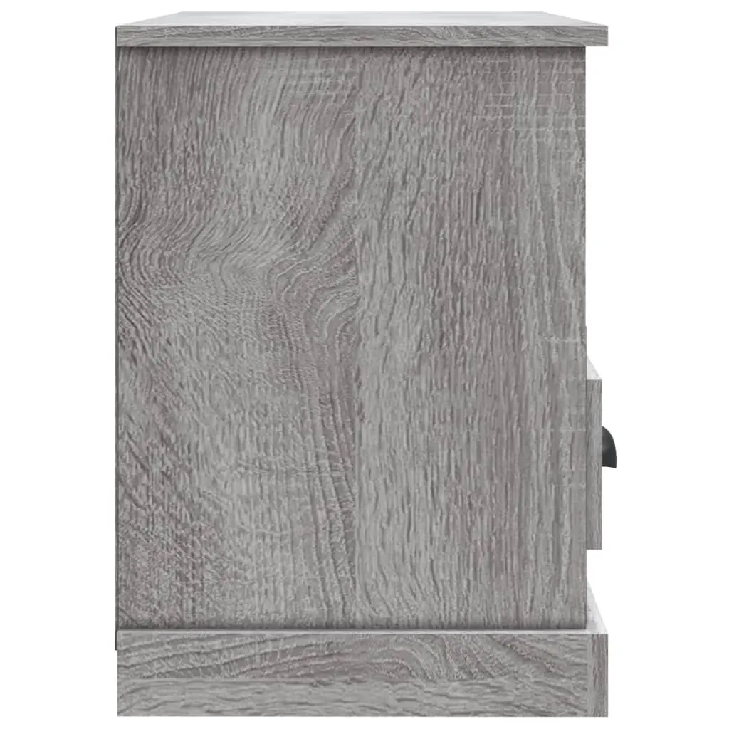 TV Cabinet Grey Sonoma 80x35x50cm Engineered Wood Storage Unit Drawers