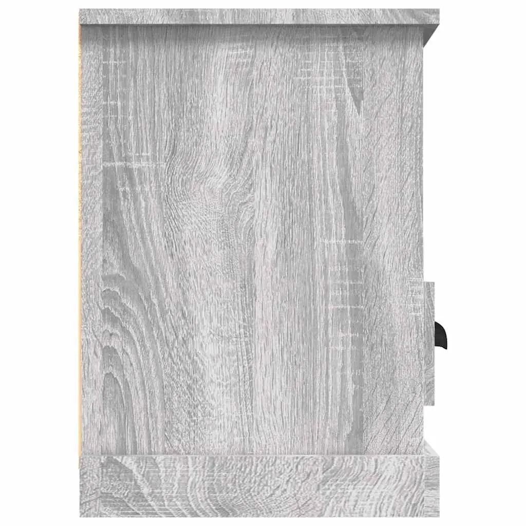 TV Cabinet Storage Unit with Drawers Open Compartments 100x35x50cm Grey Sonoma