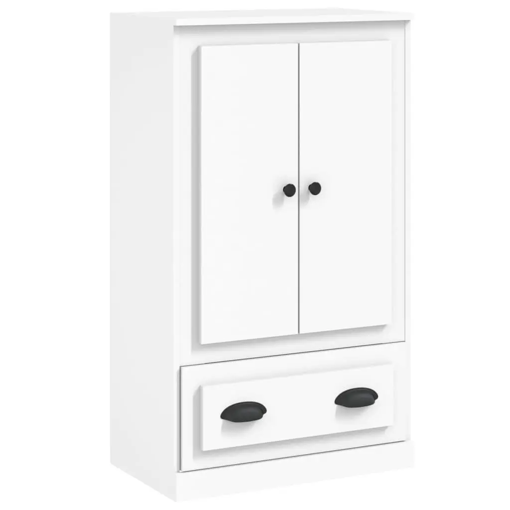 Storage Cabinet Highboard Engineered Wood White 60x35.5x103.5cm