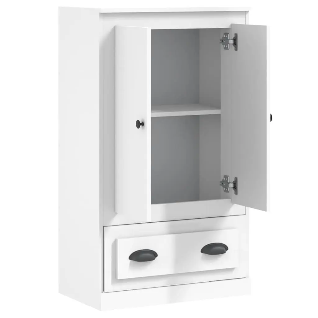 Storage Cabinet Highboard Engineered Wood White 60x35.5x103.5cm