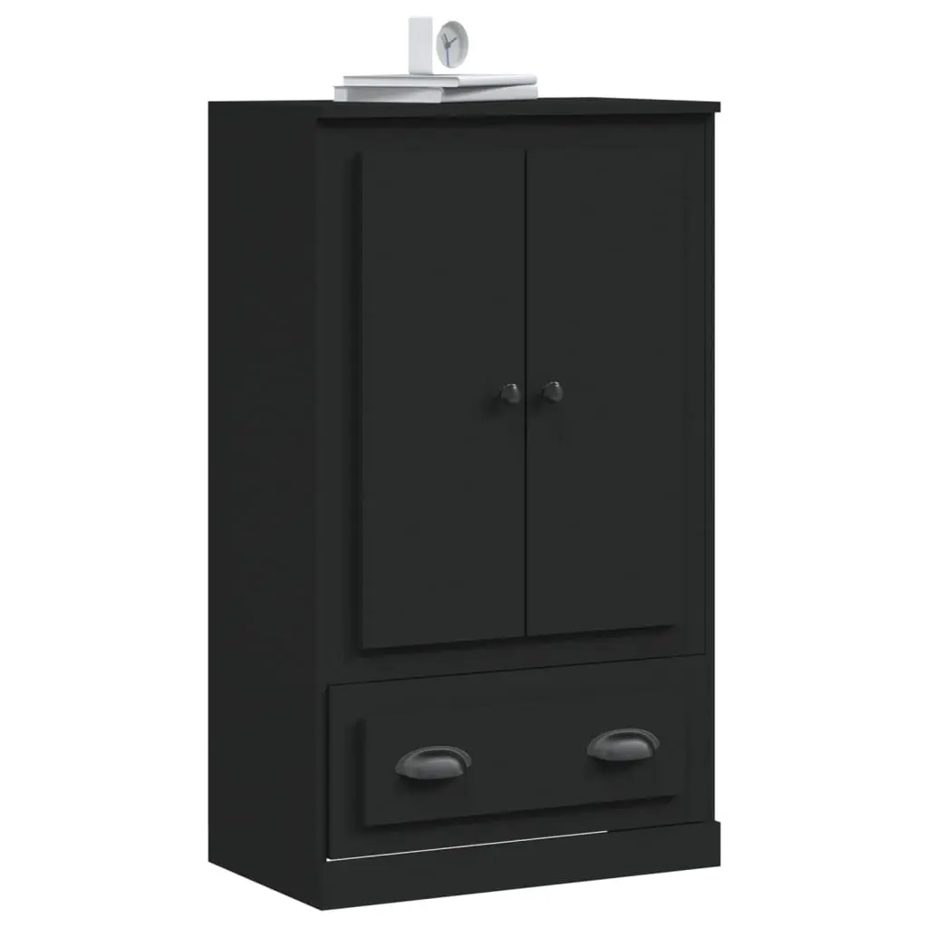 Black Highboard Sideboard with Ample Storage