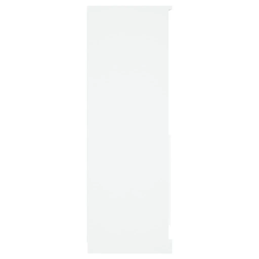 White Highboard Storage Unit with Display Surface