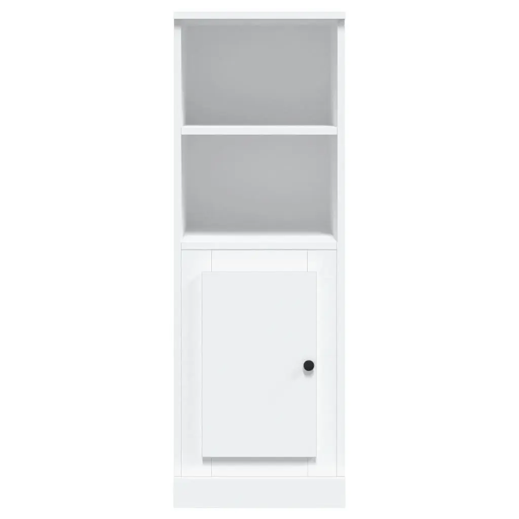 White Highboard Storage Cabinet 36x35.5x103.5cm Engineered Wood Sideboard