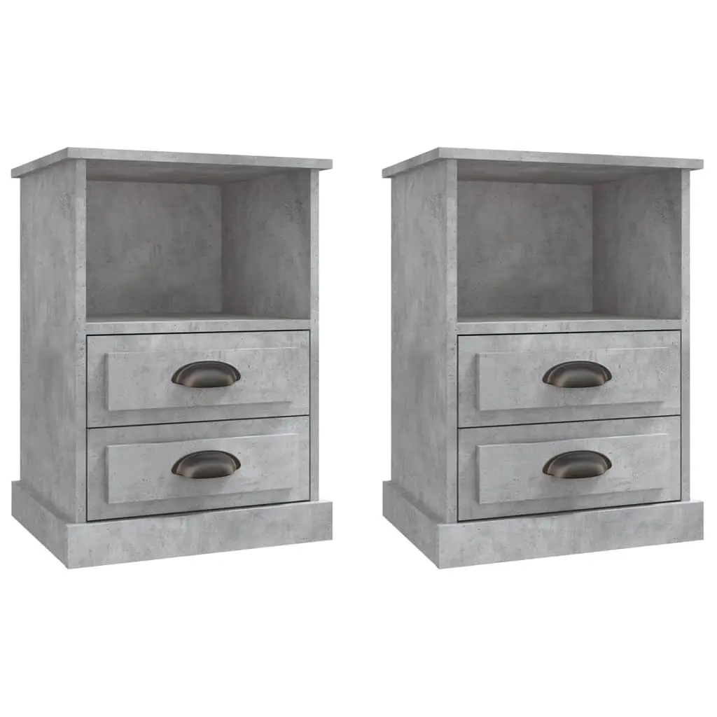 Grey Bedside Cabinet with Drawers