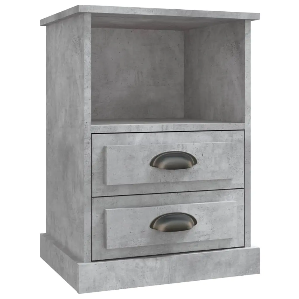 Grey Bedside Cabinet with Drawers