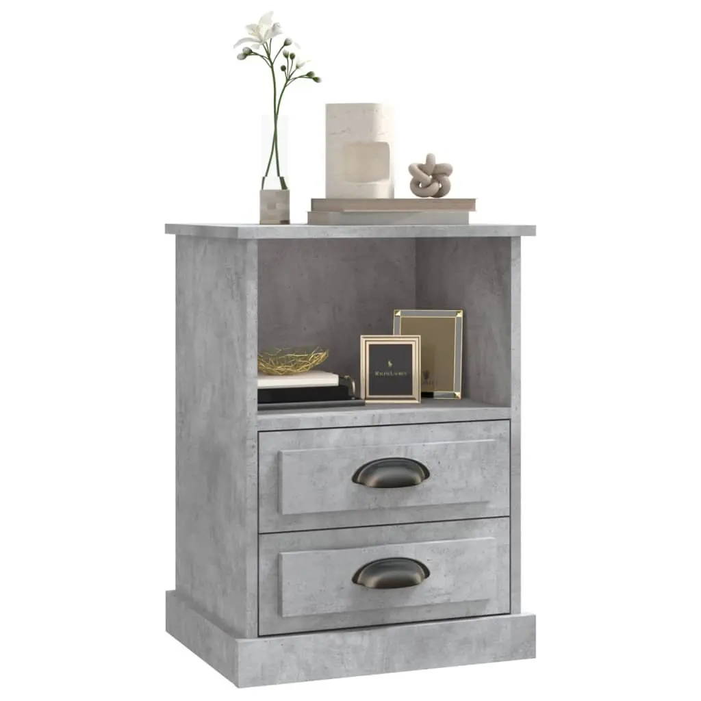 Grey Bedside Cabinet with Drawers