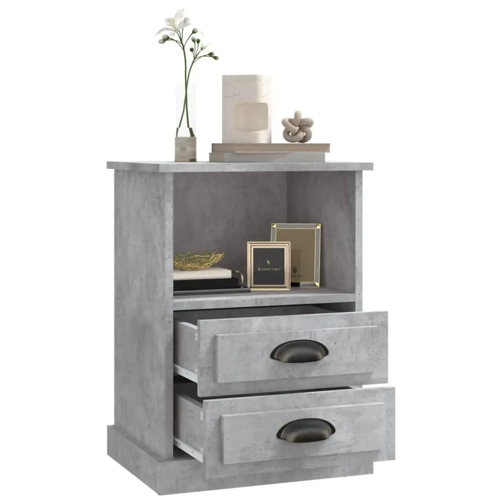 Grey Bedside Cabinet with Drawers