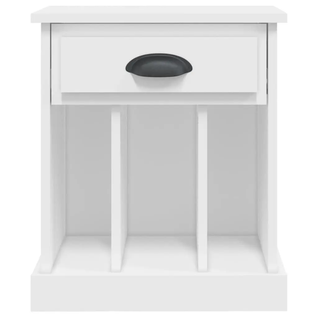Bedside Cabinet White Drawer Storage 43x36x50 cm Nightstand Side Table