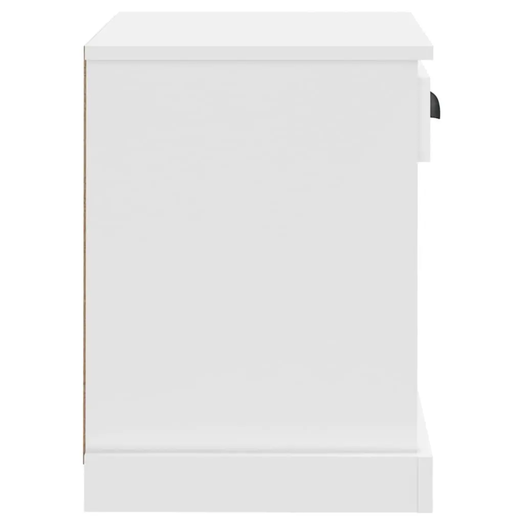 Bedside Cabinet White Drawer Storage 43x36x50 cm Nightstand Side Table