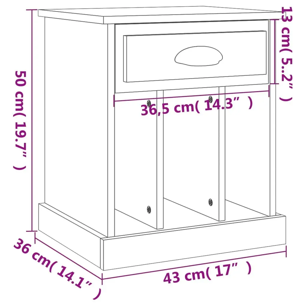 Black Bedside Cabinet with Storage Solutions