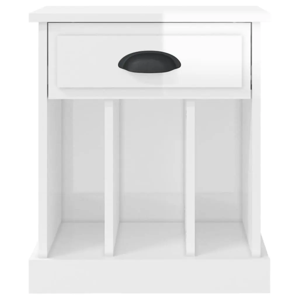 White Bedside Cabinet with Ample Storage