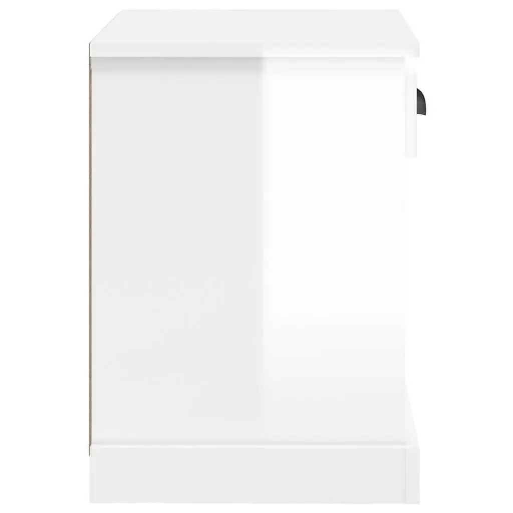 White Bedside Cabinet with Ample Storage