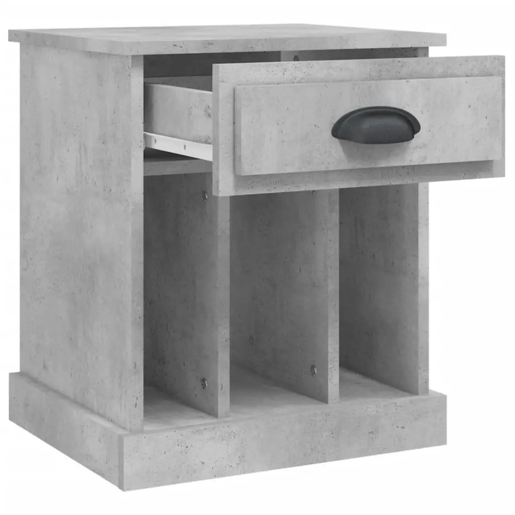 Bedside Cabinets 2 pcs Grey 43x36x50 cm Drawer Storage Nightstand Side Table