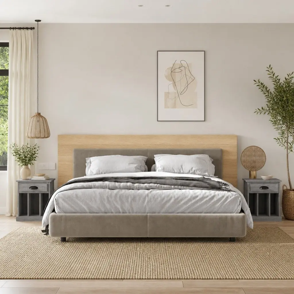 Bedside Cabinets Drawer Storage Compartments 43x36x50 cm Grey Sonoma 2 Piece