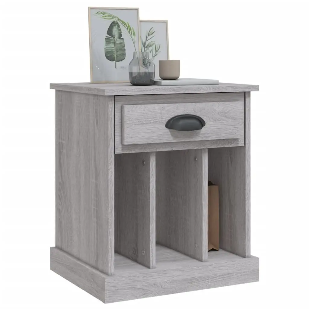 Bedside Cabinets Drawer Storage Compartments 43x36x50 cm Grey Sonoma 2 Piece