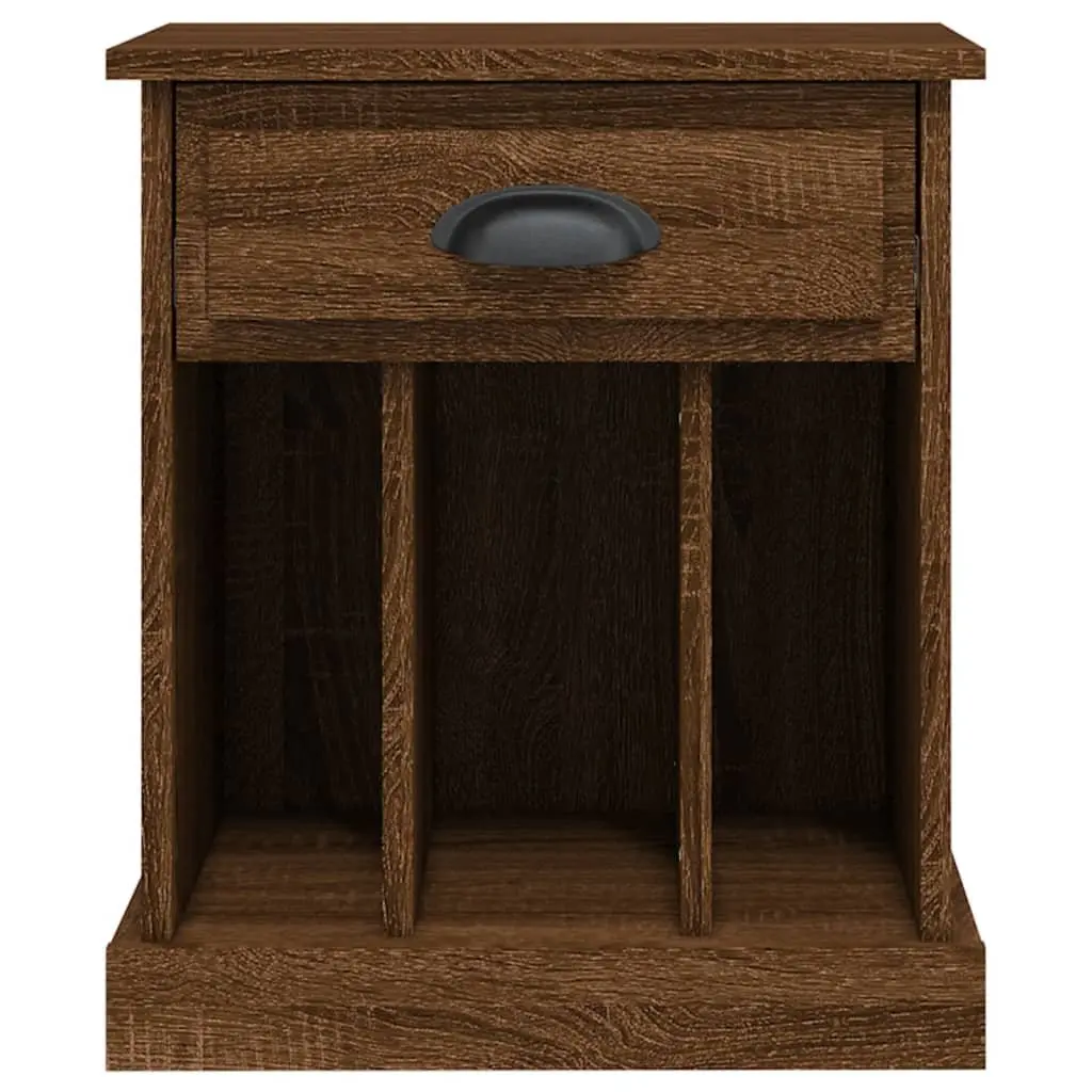 Bedside Cabinet Brown Oak 43x36x50cm Nightstand Drawer Storage Compartments