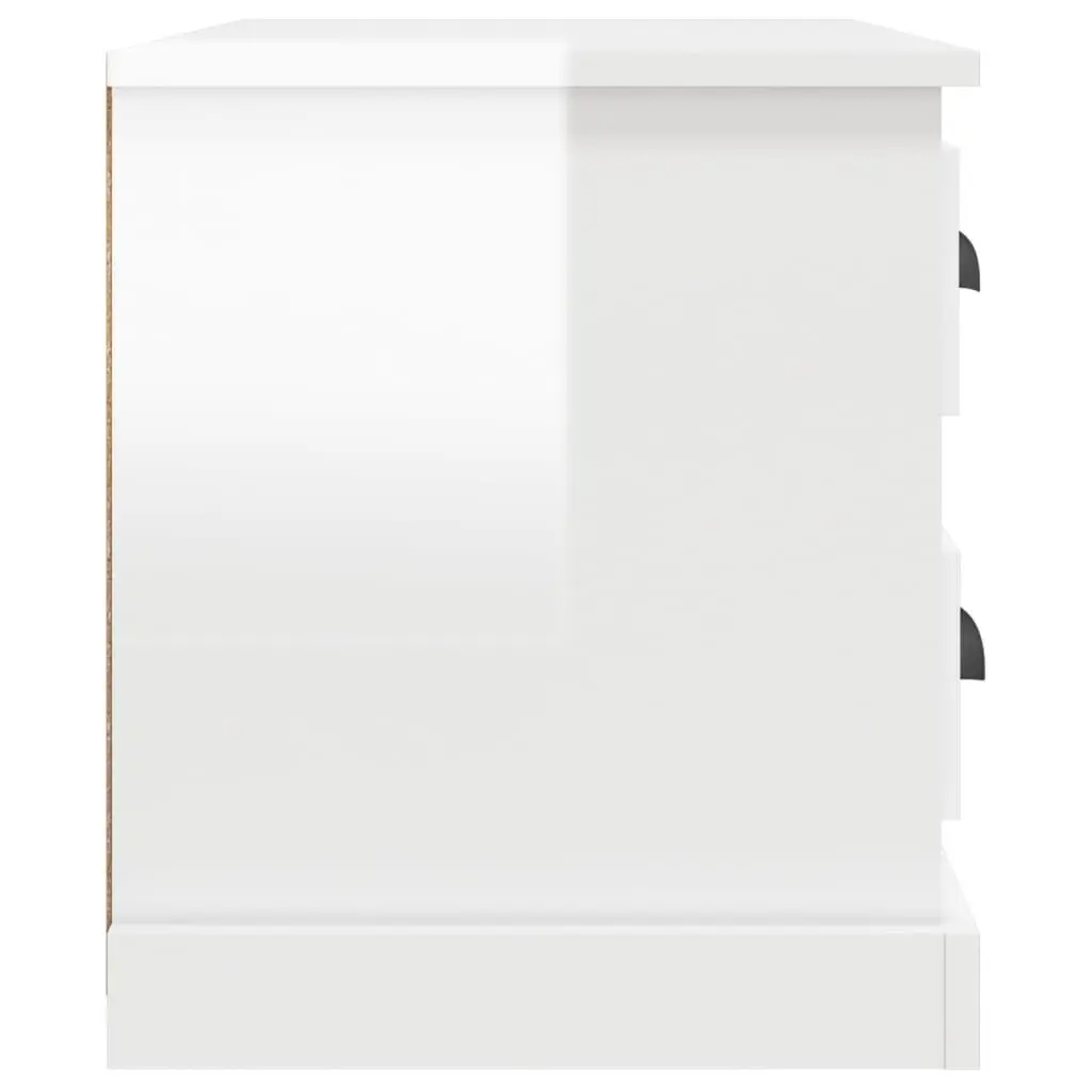 White Bedside Cabinet with Two Drawers