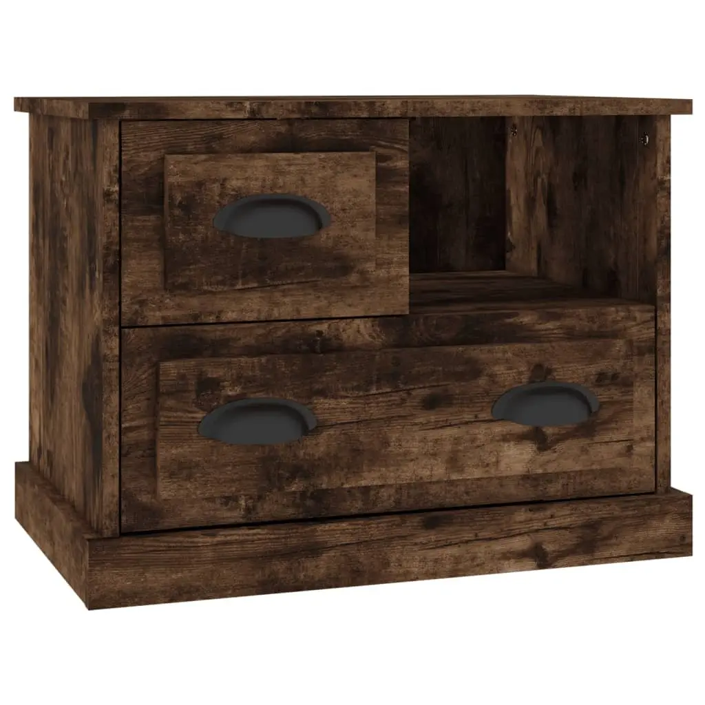 Bedside Cabinet Storage Table with Drawer Compartment 60 x 39 x 45 cm Brown
