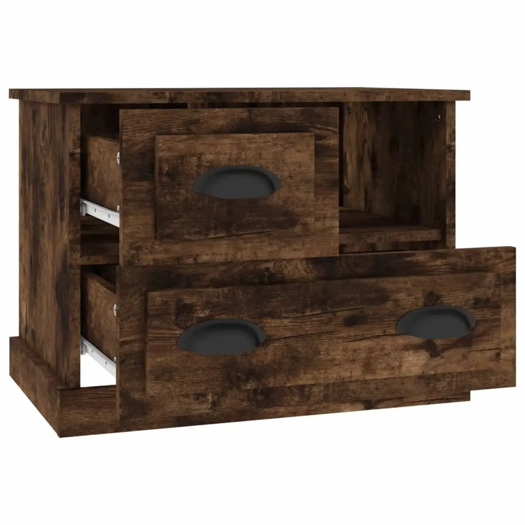 Bedside Cabinet Storage Table with Drawer Compartment 60 x 39 x 45 cm Brown