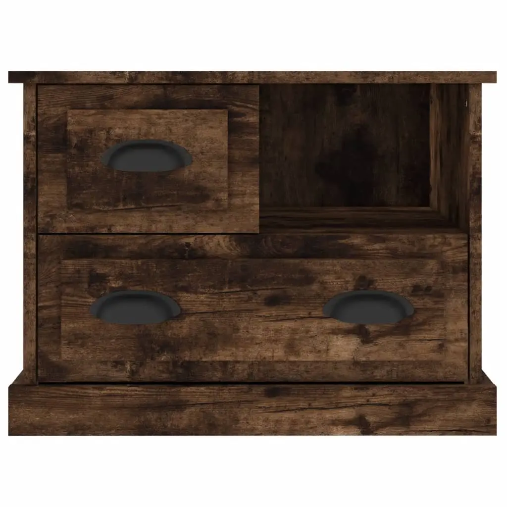 Bedside Cabinet Storage Table with Drawer Compartment 60 x 39 x 45 cm Brown